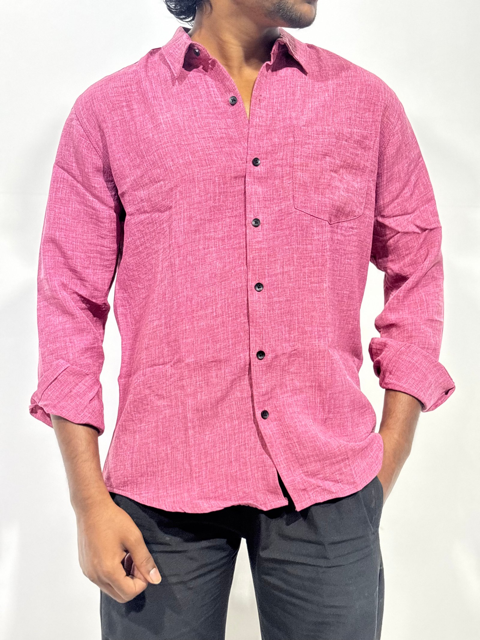 Lite Pink Korean linen Shirt