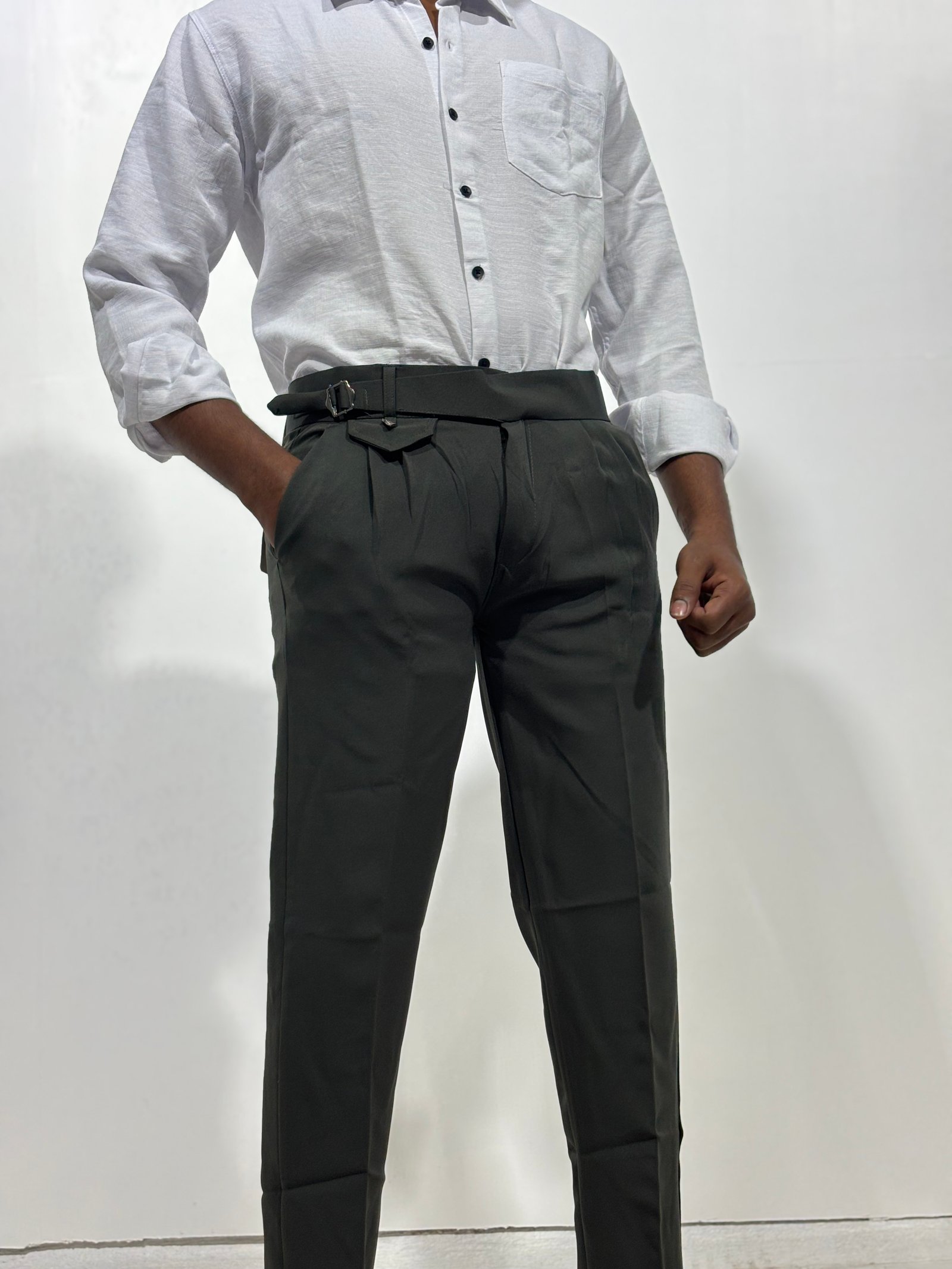 Dark Green Gurkha Pants