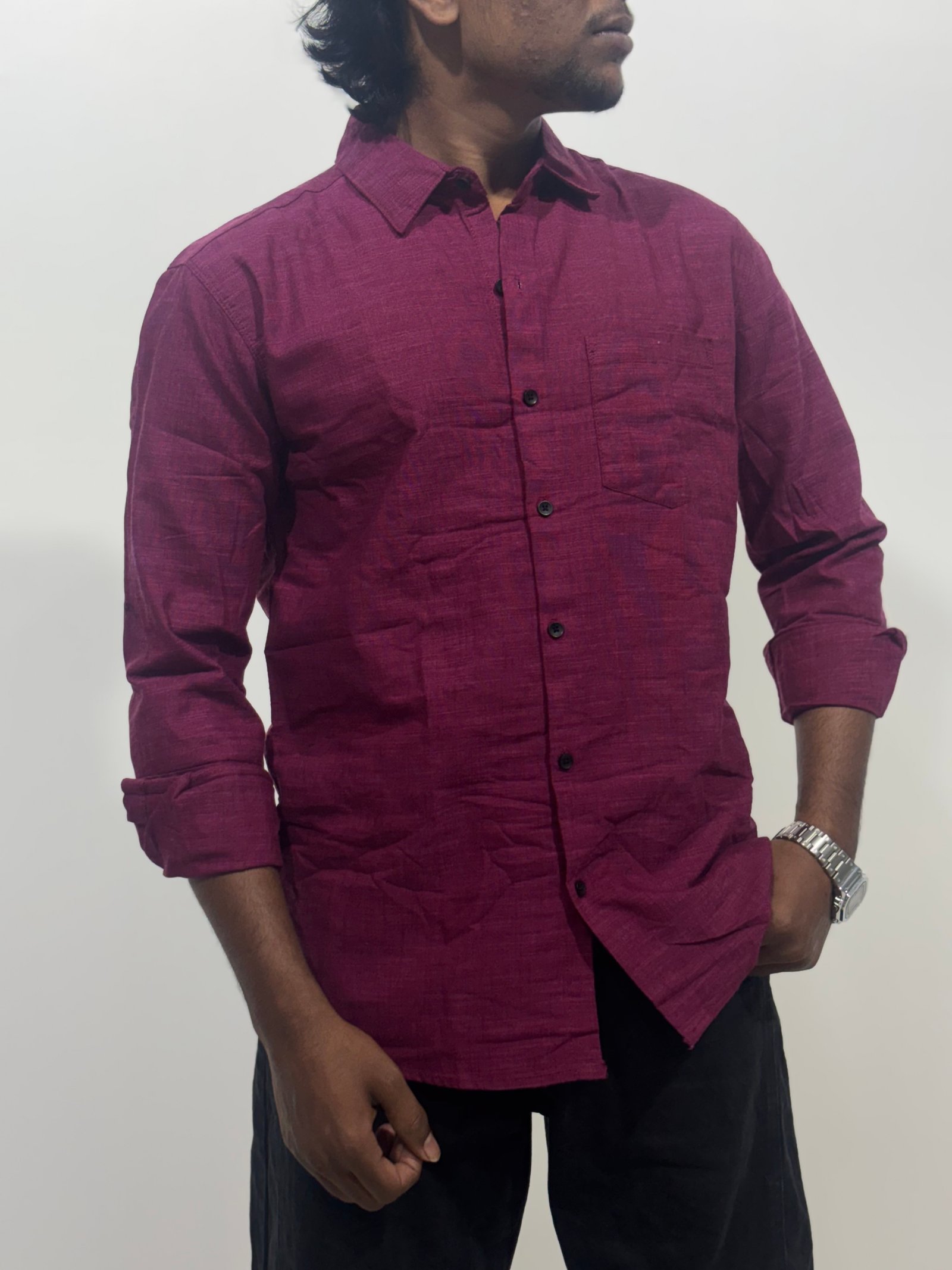 Berry Linen Cotton Shirt 