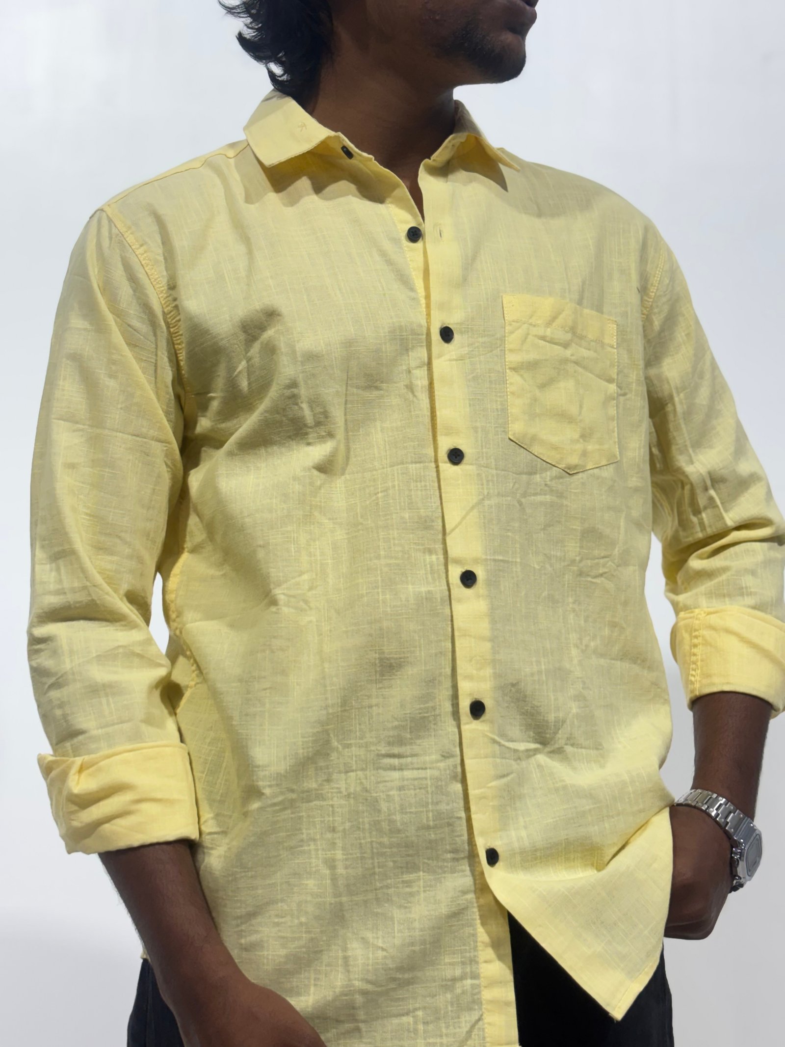 Lite Yellow Linen Shirt