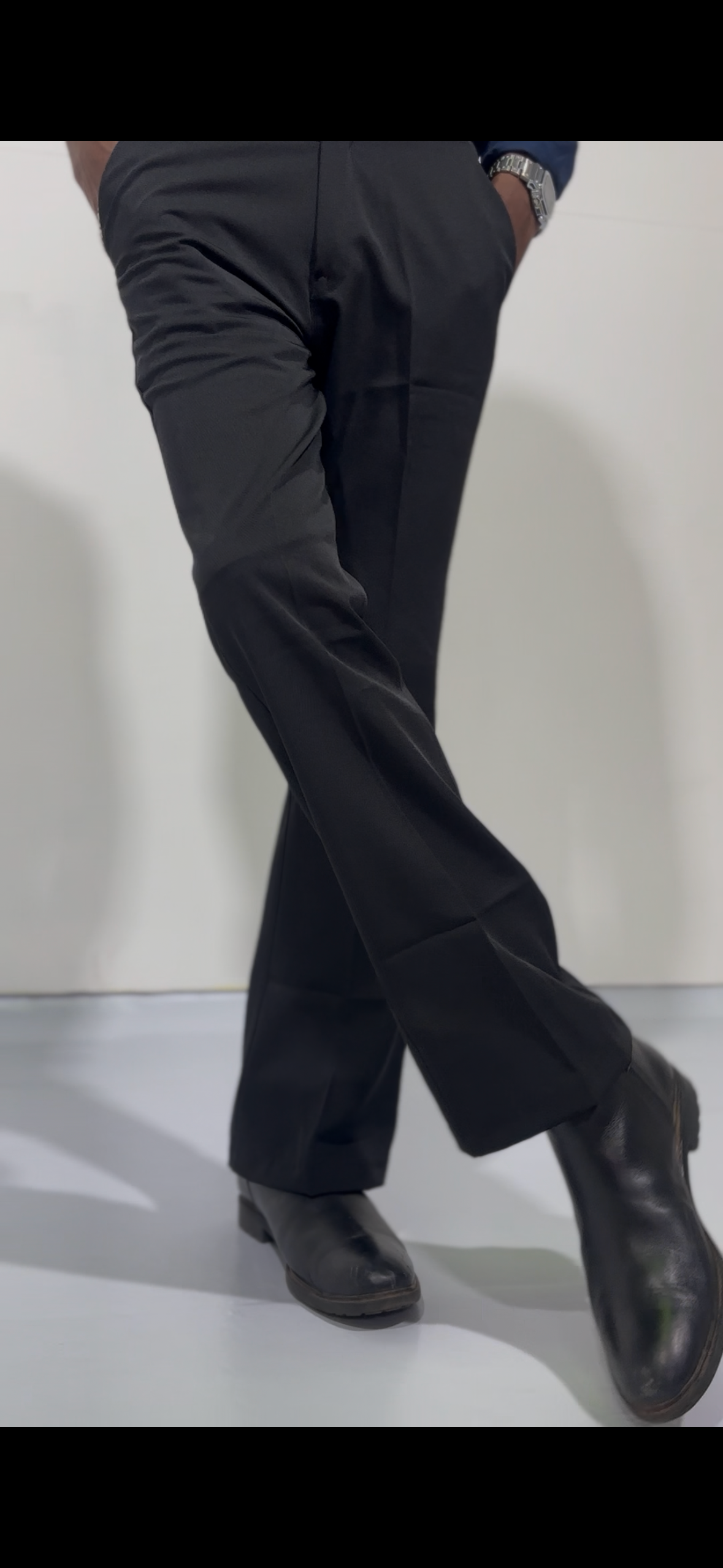 Men’s Black Bootcut Pant